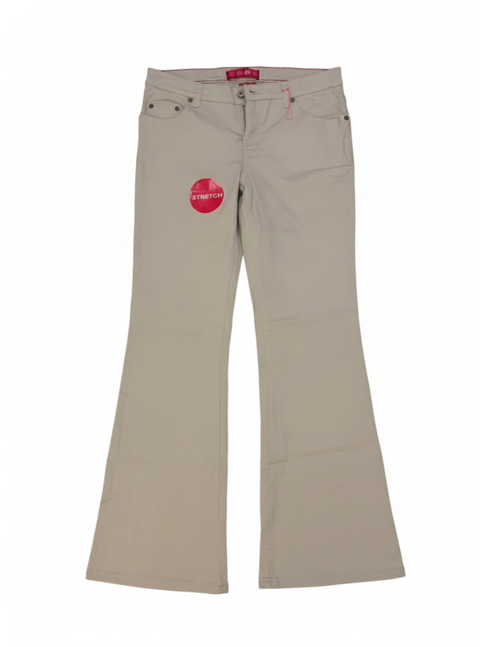 Glo Junior Beige Stretch Flared Pants Size 9 Short